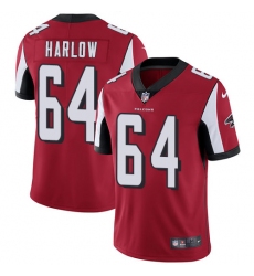 Youth Nike Atlanta Falcons #64 Sean Harlow Red Team Color Vapor Untouchable Limited Player NFL Jersey