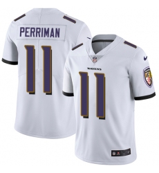 Youth Nike Baltimore Ravens #11 Breshad Perriman White Vapor Untouchable Limited Player NFL Jersey