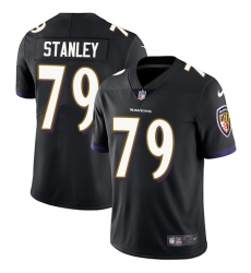 Men's Nike Baltimore Ravens #79 Ronnie Stanley Black Alternate Vapor Untouchable Limited Player NFL Jersey