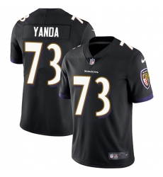 Youth Nike Baltimore Ravens #73 Marshal Yanda Black Alternate Vapor Untouchable Limited Player NFL Jersey