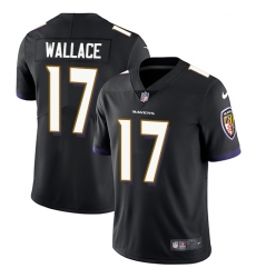 Men's Nike Baltimore Ravens #17 Mike Wallace Black Alternate Vapor Untouchable Limited Player NFL Jersey