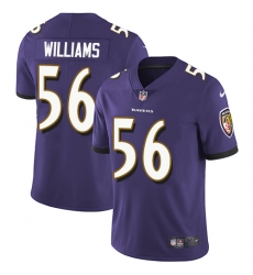 Men's Nike Baltimore Ravens #56 Tim Williams Purple Team Color Vapor Untouchable Limited Player NFL Jersey