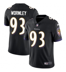 Youth Nike Baltimore Ravens #93 Chris Wormley Black Alternate Vapor Untouchable Limited Player NFL Jersey