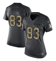 Women's Nike Buffalo Bills #83 Andre Reed Limited Black 2016 Salute to Service NFL Jersey