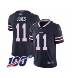 Men's Buffalo Bills #11 Zay Jones Limited Navy Blue Inverted Legend 100th Season Football Jersey