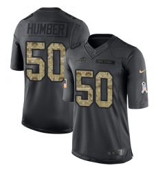 Men's Nike Buffalo Bills #50 Ramon Humber Limited Black 2016 Salute to Service NFL Jersey