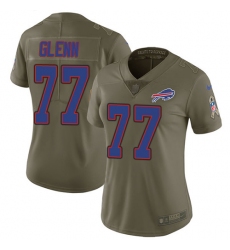 Women's Nike Buffalo Bills #77 Cordy Glenn Limited Olive 2017 Salute to Service NFL Jersey
