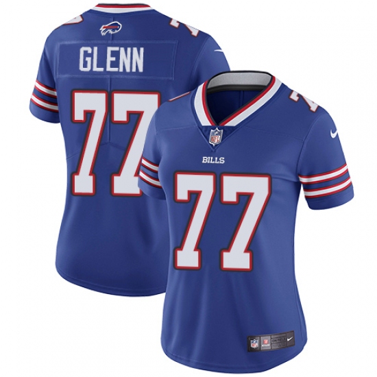 Women's Nike Buffalo Bills #77 Cordy Glenn Royal Blue Team Color Vapor Untouchable Limited Player NFL Jersey