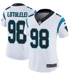 Women's Nike Carolina Panthers #98 Star Lotulelei White Vapor Untouchable Limited Player NFL Jersey