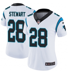 Women's Nike Carolina Panthers #28 Jonathan Stewart White Vapor Untouchable Limited Player NFL Jersey