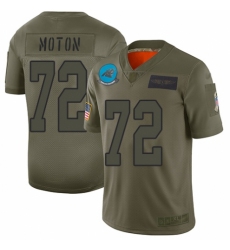 Youth Carolina Panthers #72 Taylor Moton Limited Camo 2019 Salute to Service Football Jersey