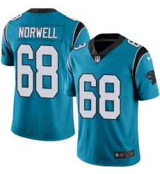 Men's Nike Carolina Panthers #68 Andrew Norwell Blue Alternate Vapor Untouchable Limited Player NFL Jersey