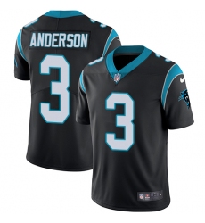 Youth Nike Carolina Panthers #3 Derek Anderson Black Team Color Vapor Untouchable Limited Player NFL Jersey