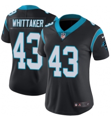Women's Nike Carolina Panthers #43 Fozzy Whittaker Black Team Color Vapor Untouchable Limited Player NFL Jersey