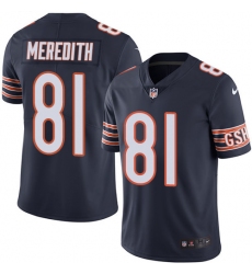 Men's Nike Chicago Bears #81 Cameron Meredith Navy Blue Team Color Vapor Untouchable Limited Player NFL Jersey