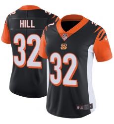 Women's Nike Cincinnati Bengals #32 Jeremy Hill Vapor Untouchable Limited Black Team Color NFL Jersey
