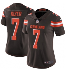 Women's Nike Cleveland Browns #7 DeShone Kizer Brown Team Color Vapor Untouchable Limited Player NFL Jersey