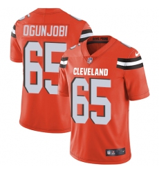 Youth Nike Cleveland Browns #65 Larry Ogunjobi Elite Orange Alternate NFL Jersey