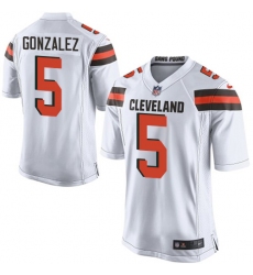 Men's Nike Cleveland Browns #5 Zane Gonzalez Game White NFL Jersey