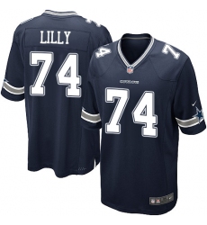 Men's Nike Dallas Cowboys #74 Bob Lilly Game Navy Blue Team Color NFL Jersey