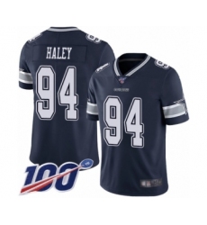 Men's Dallas Cowboys #94 Charles Haley Navy Blue Team Color Vapor Untouchable Limited Player 100th Season Football Jersey