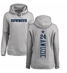 NFL Women's Nike Dallas Cowboys #24 Chidobe Awuzie Ash Backer Pullover Hoodie