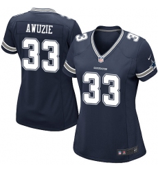 Women's Nike Dallas Cowboys #33 Chidobe Awuzie Game Navy Blue Team Color NFL Jersey