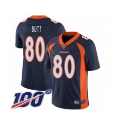 Men's Denver Broncos #80 Jake Butt Navy Blue Alternate Vapor Untouchable Limited Player 100th Season Football Jersey