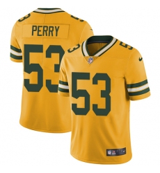 Youth Nike Green Bay Packers #53 Nick Perry Limited Gold Rush Vapor Untouchable NFL Jersey