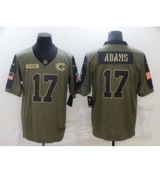 Men's Green Bay Packers #17 Davante Adams Nike Olive 2021 Salute To Service Limited Player Jersey