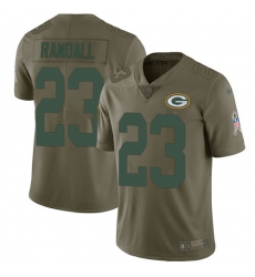 Youth Nike Green Bay Packers #23 Damarious Randall Limited Olive 2017 Salute to Service NFL Jersey