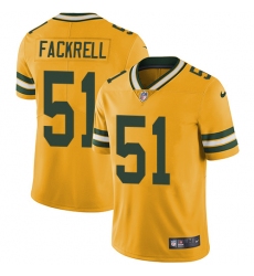 Youth Nike Green Bay Packers #51 Kyler Fackrell Limited Gold Rush Vapor Untouchable NFL Jersey