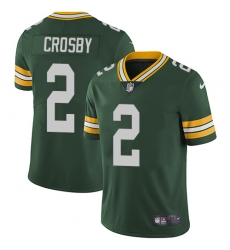 Youth Nike Green Bay Packers #2 Mason Crosby Green Team Color Vapor Untouchable Limited Player NFL Jersey