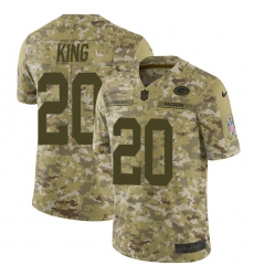 Youth Nike Green Bay Packers #20 Kevin King Limited Camo 2018 Salute to Service NFL Jersey