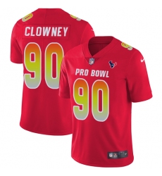 Women's Nike Houston Texans #90 Jadeveon Clowney Limited Red 2018 Pro Bowl NFL Jersey