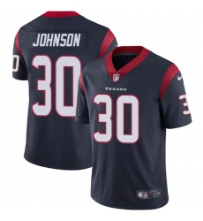 Men's Nike Houston Texans #30 Kevin Johnson Limited Navy Blue Team Color Vapor Untouchable NFL Jersey