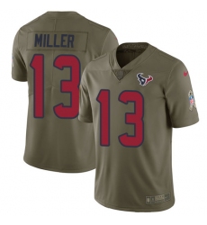 Men's Nike Houston Texans #13 Braxton Miller Limited Olive 2017 Salute to Service NFL Jersey