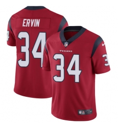 Men's Nike Houston Texans #34 Tyler Ervin Limited Red Alternate Vapor Untouchable NFL Jersey