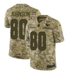 Men's Nike Houston Texans #80 Andre Johnson Limited Camo 2018 Salute to Service NFL Jersey