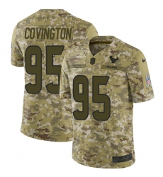Men's Nike Houston Texans #95 Christian Covington Limited Camo 2018 Salute to Service NFL Jersey