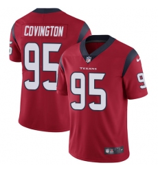 Youth Nike Houston Texans #95 Christian Covington Limited Red Alternate Vapor Untouchable NFL Jersey