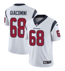 Men's Nike Houston Texans #68 Breno Giacomini White Vapor Untouchable Limited Player NFL Jersey