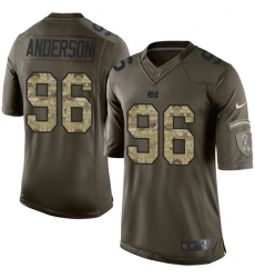 Youth Nike Indianapolis Colts #96 Henry Anderson Elite Green Salute to Service NFL Jersey