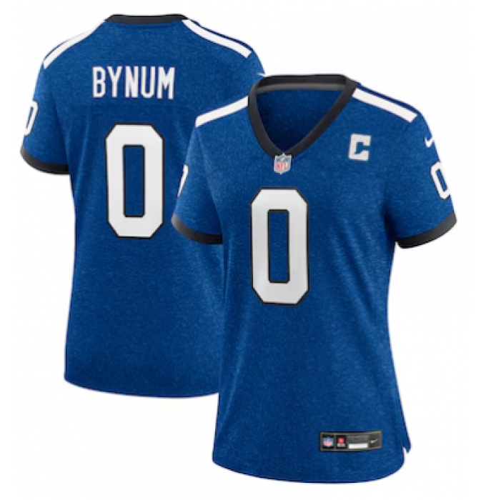 Women's Indianapolis Colts #0 Camryn Bynum Limited Blue Heather Royal Alternate 2 Indiana Nights Jersey