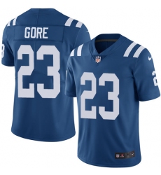 Men's Nike Indianapolis Colts #23 Frank Gore Royal Blue Team Color Vapor Untouchable Limited Player NFL Jersey