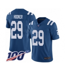 Men's Indianapolis Colts #29 Malik Hooker Royal Blue Team Color Vapor Untouchable Limited Player 100th Season Football Jersey