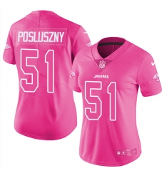 Women's Nike Jacksonville Jaguars #51 Paul Posluszny Limited Pink Rush Fashion NFL Jersey