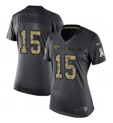 Women's Nike Jacksonville Jaguars #15 Allen Robinson Limited Black 2016 Salute to Service NFL Jersey