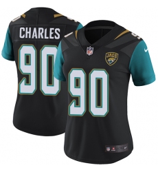 Women's Nike Jacksonville Jaguars #90 Stefan Charles Black Alternate Vapor Untouchable Limited Player NFL Jersey