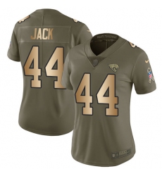 Women's Nike Jacksonville Jaguars #44 Myles Jack Limited Olive/Gold 2017 Salute to Service NFL Jersey